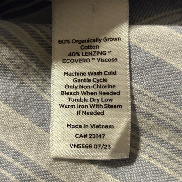 Haven Well Within Women's Striped Pajama Set XL Blue White Organic Cotton - Picture 8 of 14